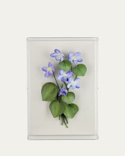 Tommy Mitchell Violet February Birth Flower Wall Art In White