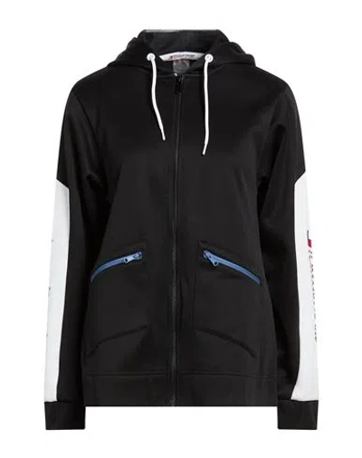Tommy Sport Woman Sweatshirt Black Size M Polyester