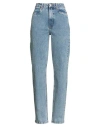 Tomorrow Denim Woman Jeans Blue Size 31w-32l Organic Cotton, Elastane In Blue