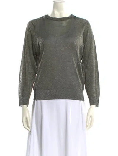 Pre-owned Tomorrowland Bateau Neckline Long Sleeve Sweatshirt In Green