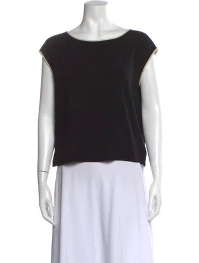 Pre-owned Tomorrowland Crew Neck Short Sleeve Top In Black