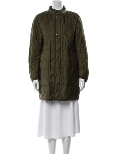 Pre-owned Tomorrowland Printed Parka In Green