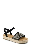Toms Abby Flatform Espadrille Sandal In Black