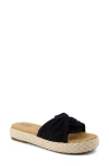 Toms Abby Plaftorm Slide Sandal In Black Beachside Woven,knot