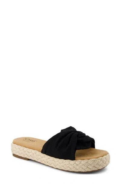 Toms Abby Plaftorm Slide Sandal In Black
