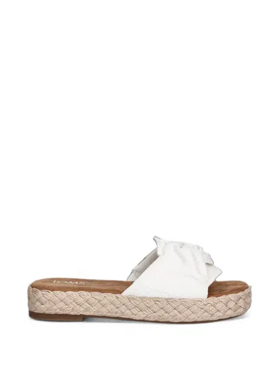 Toms Abby Twist-detail Espadrille Slides In White