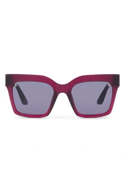 Toms Adelaide 52mm Gradient Square Sunglasses In Midnight Plum Crystal Fade
