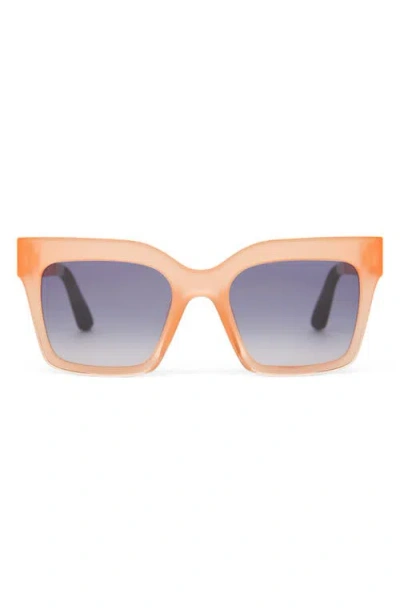 Toms Adelaide 52mm Gradient Square Sunglasses In Peach Crystal Fade/blue