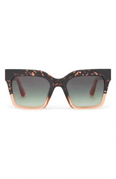 Toms Adelaide 52mm Gradient Square Sunglasses In Tortoise Apricot Crystal Fade