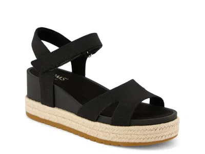 Toms Alana Espadrille Wedge Sandal In Black