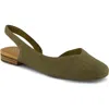 Toms Alene Slingback Half D'orsay Flat In Green