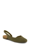 Toms Alene Slingback Half D'orsay Flat In Green
