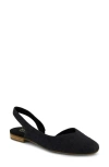 Toms Alene Slingback Half D'orsay Flat In Black