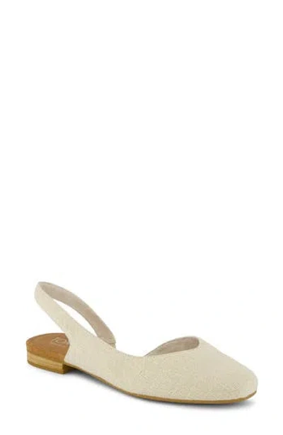Toms Alene Slingback Half D'orsay Flat In White