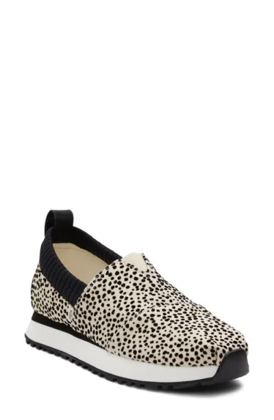 Toms Women's Alpargata Resident 2.0 Slip On Trainer Sneakers In Fog Flocked Mini Cheetah