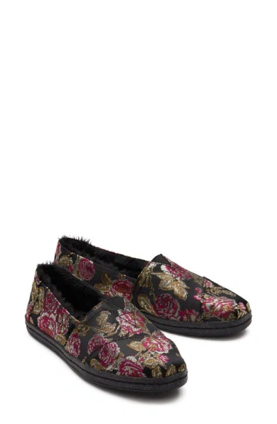 Toms Alpargata Brocade Slip-on In Black