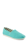 Toms Alpargata Classic Flat In Aqua Heritage Canvas