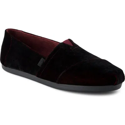 Toms Alpargata Classic Slip-on In Dark Red