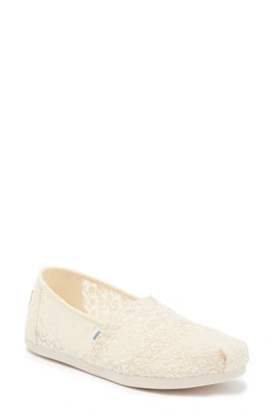 Toms Alpargata Lace Slip-on In Natural