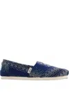 Toms Alpargata Patterned Loafers In Blue