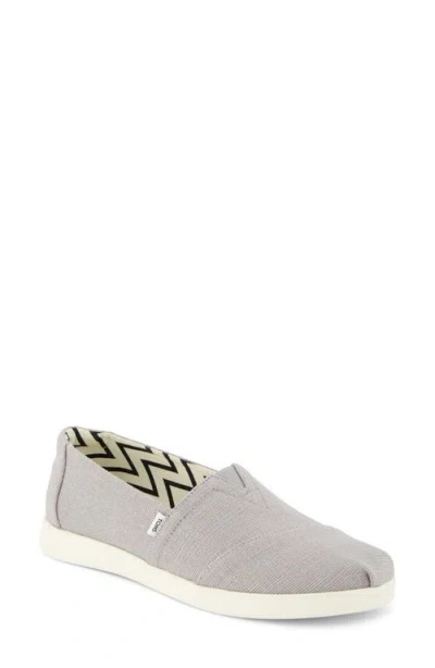 Toms Alpargata Plus Slip-on In Drizzle Grey Heritage Canvas