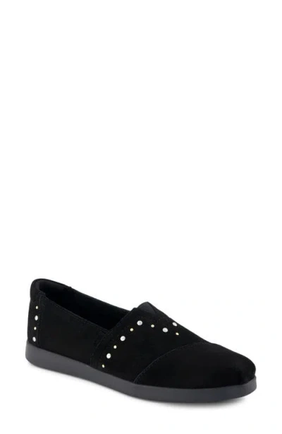 Toms Alpargata Plus Suede Slip-on Sneaker In Black