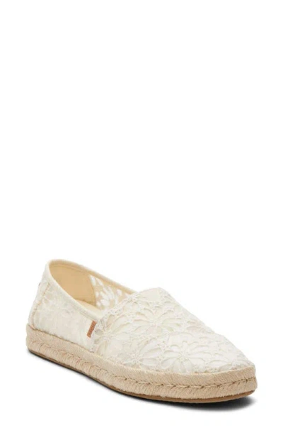 Toms Classic Alpargata Slip-on In Natural Crochet Lace
