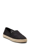 Toms Alpargata Rope Espadrille 2.0 Shoe In Black Crochet