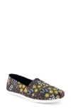 Toms Alpargata Slip-on In Black Wildflowers