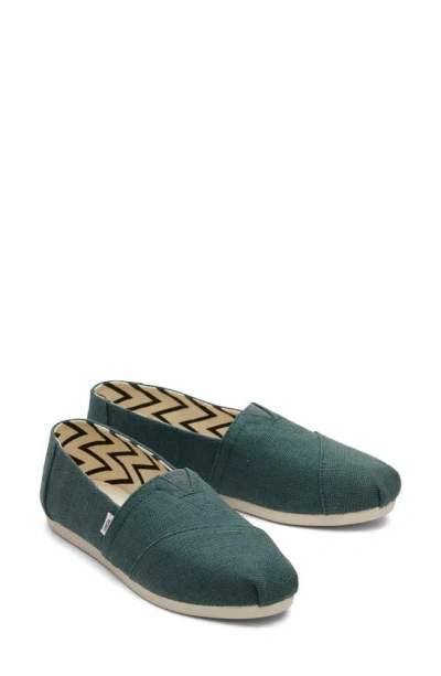 Toms Women's Alpargata 3.0 Slip-on Flats Women's Shoes In Stormy Green Heritage Canvas
