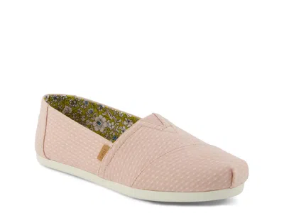 Toms Women's Alpargata Classic Bloom Chambray Dot In Pink