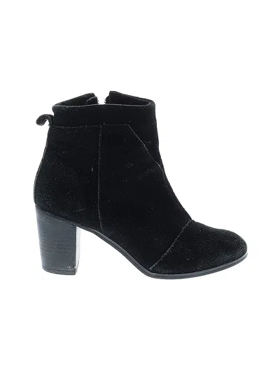 Pre-owned Toms Ankle Boots In Black