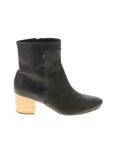 Pre-owned Toms Ankle Boots In Black