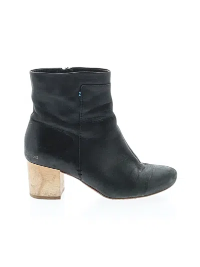 Pre-owned Toms Ankle Boots In Black