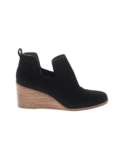 Pre-owned Toms Ankle Boots In Black