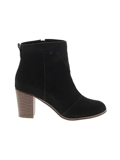Pre-owned Toms Ankle Boots In Black