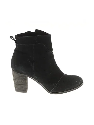 Pre-owned Toms Ankle Boots In Black