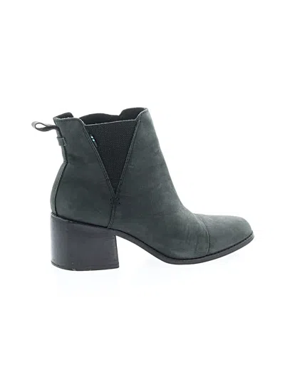 Pre-owned Toms Ankle Boots In Black