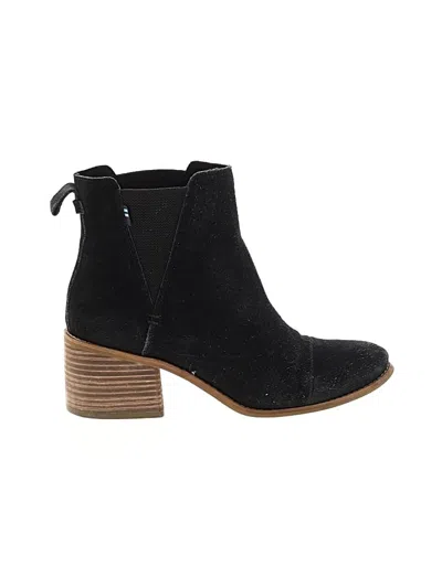 Pre-owned Toms Ankle Boots In Black