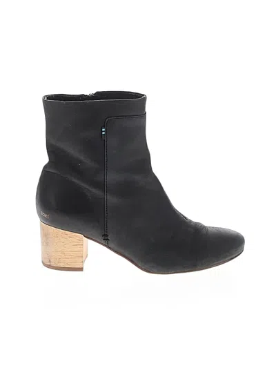 Pre-owned Toms Ankle Boots In Black