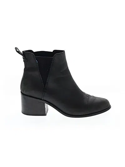 Pre-owned Toms Ankle Boots In Black