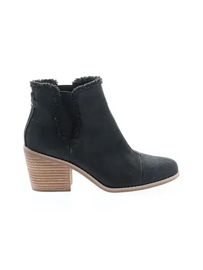 Pre-owned Toms Ankle Boots In Black