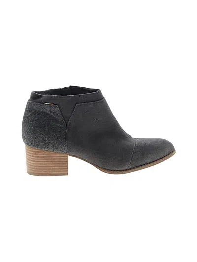 Pre-owned Toms Ankle Boots In Black