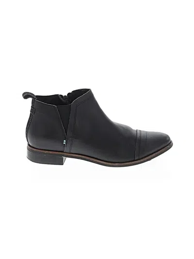 Pre-owned Toms Ankle Boots In Black