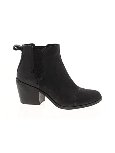 Pre-owned Toms Ankle Boots In Black