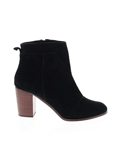 Pre-owned Toms Ankle Boots In Black