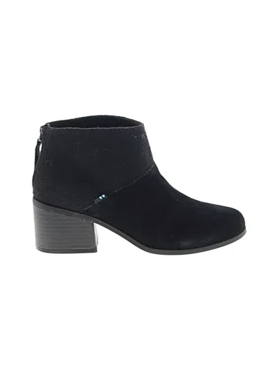 Pre-owned Toms Ankle Boots In Black