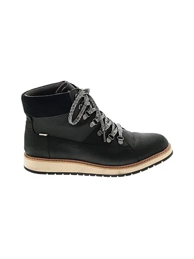 Pre-owned Toms Ankle Boots In Black