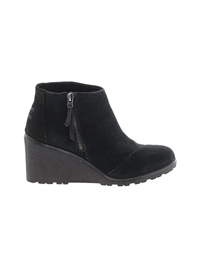 Pre-owned Toms Ankle Boots In Blue