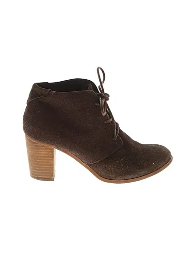 Pre-owned Toms Ankle Boots In Brown
